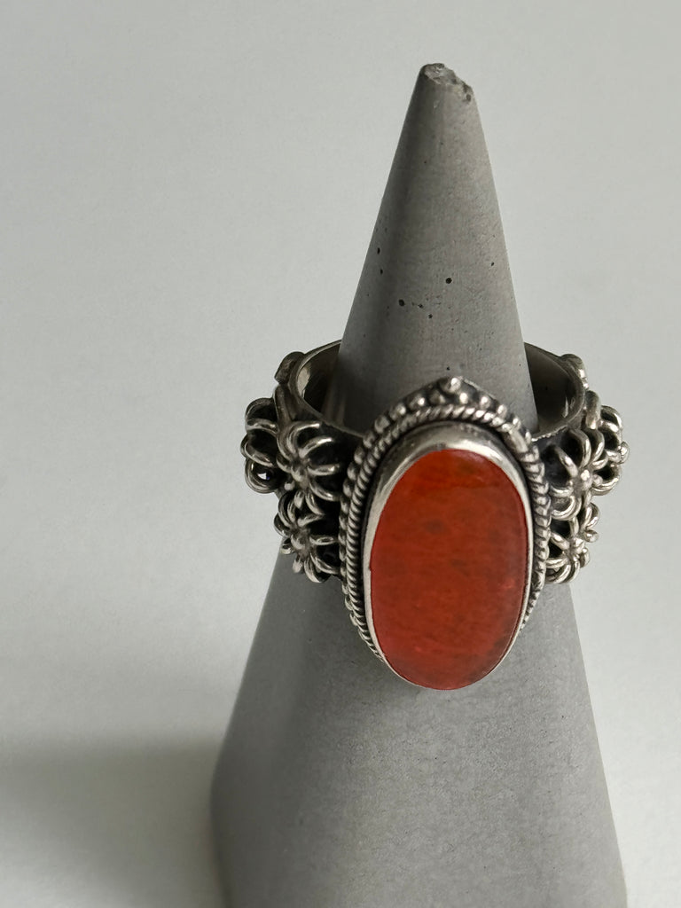 Cobochan Carnelian ring size 8.5