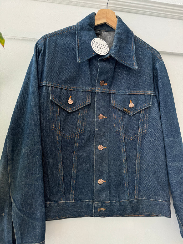 1970’s Sears Roebucks denim jacket with hand painted by Cherry Ozzy jacket