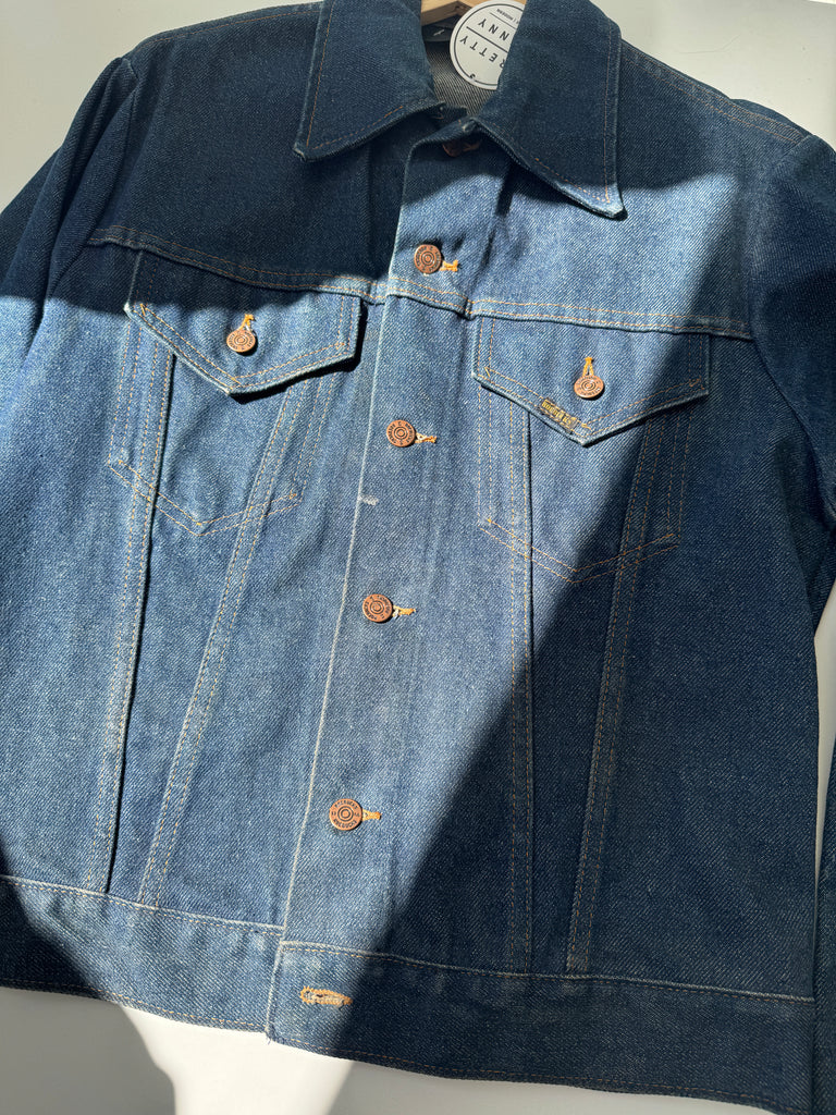 1970’s Sears Roebucks denim jacket with hand painted by Cherry Ozzy jacket