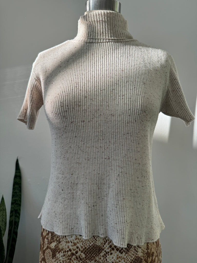 Vintage cotton short sleeved turtleneck