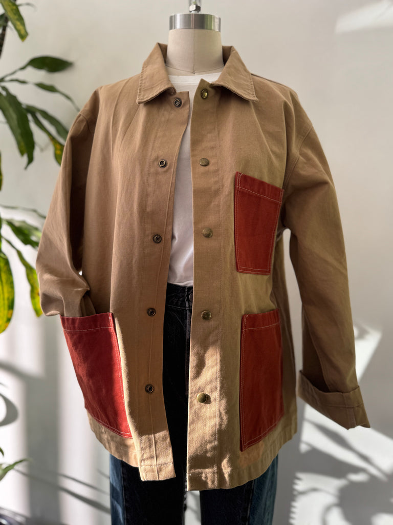 Handmade patchwork chore coat