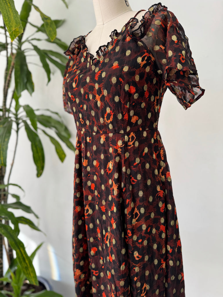 Metallic threaded dress