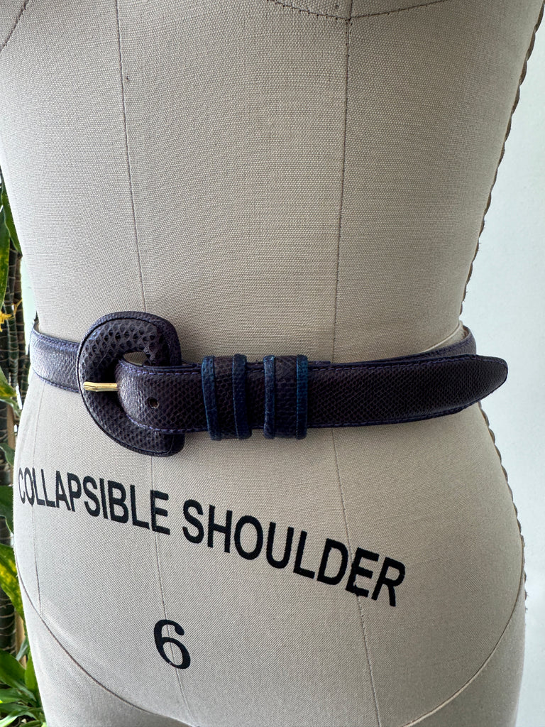 Snakeskin + leather belt