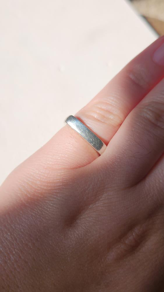 Vintage Sterling modernist squared ring size 7.5