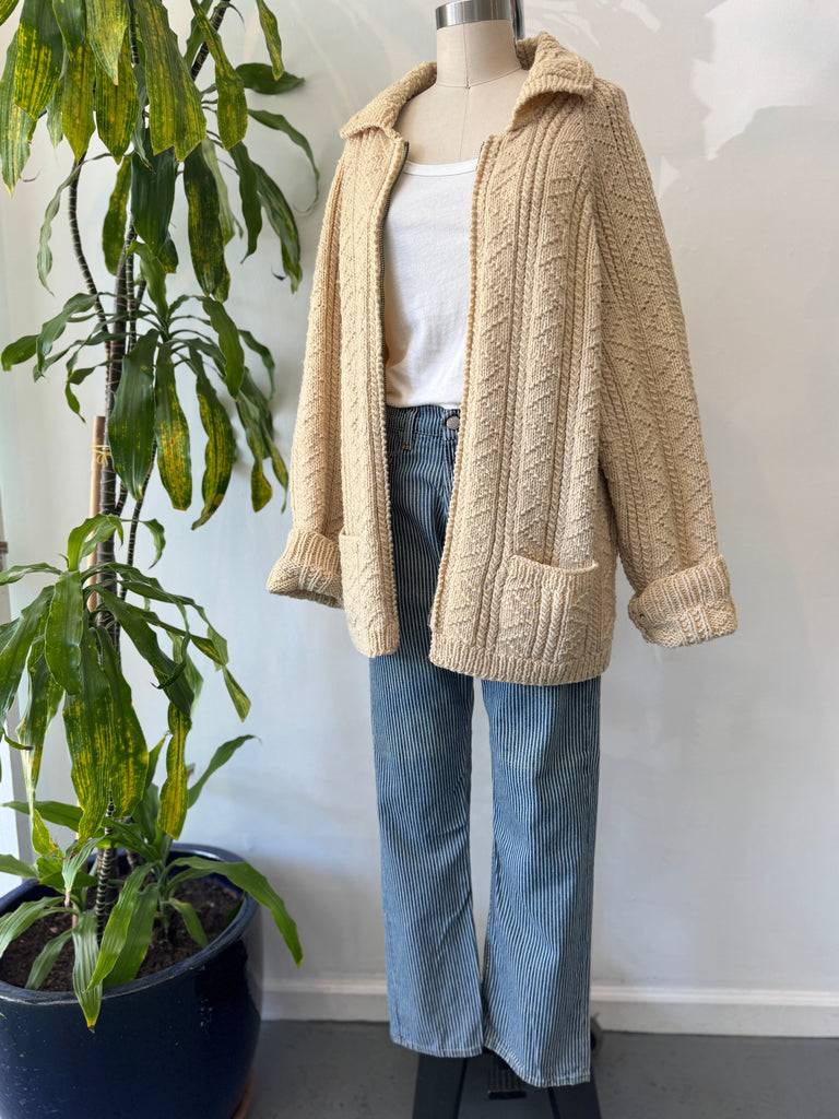 Vintage wool zip up outerwear