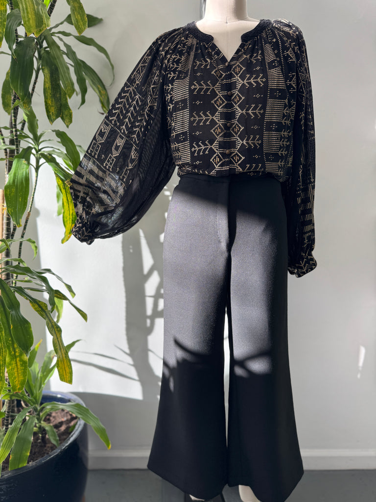 New Romantics mesh and hand painted top