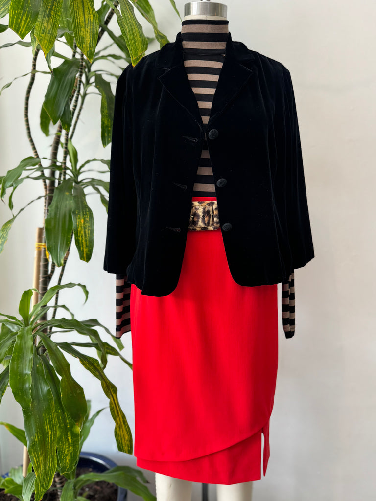 Vintage designer Margaret O’Leary velvet jacket