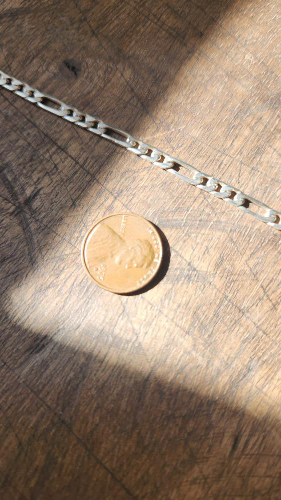 Sterling Silver classic figaro bracelet