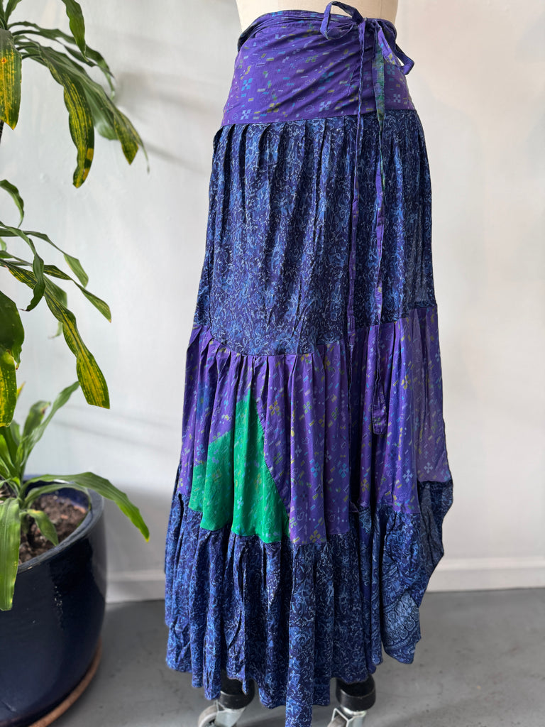 Silk wrap skirt