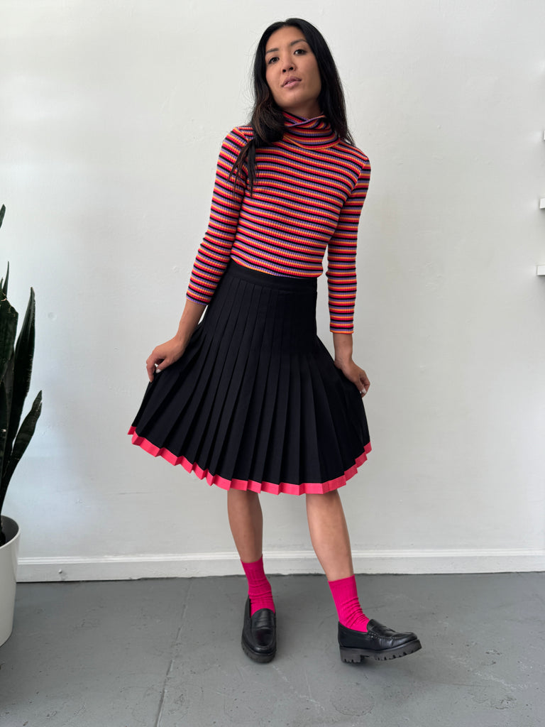 Vintage striped stretchy top