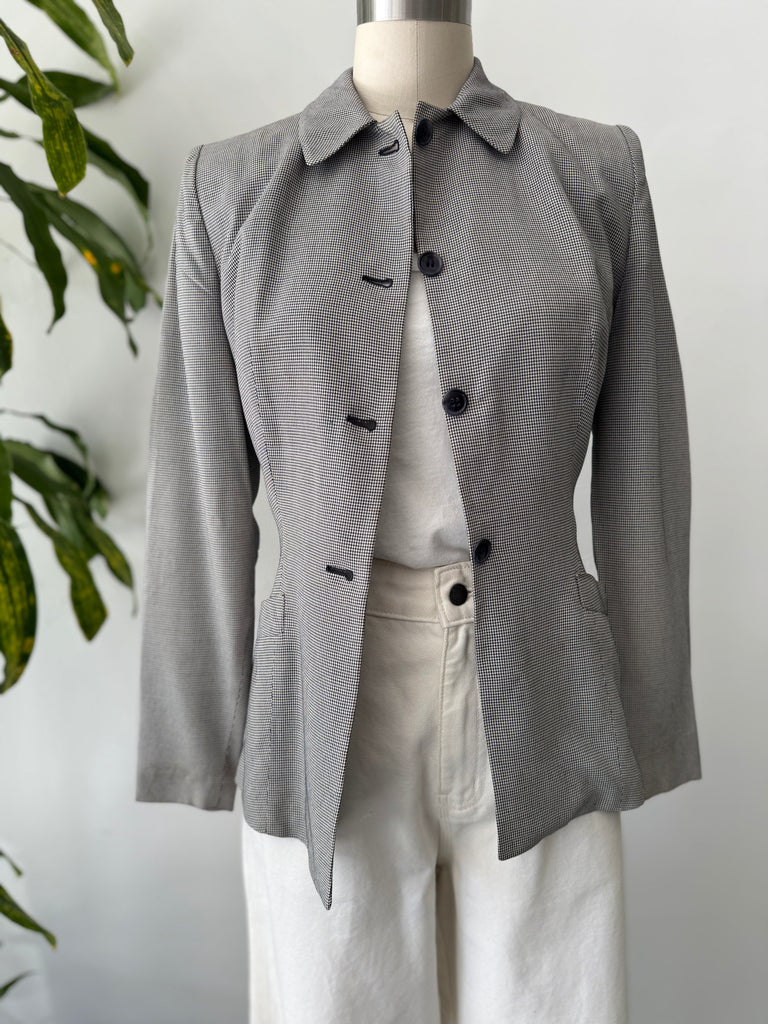 1940’s mini houndstooth print blazer