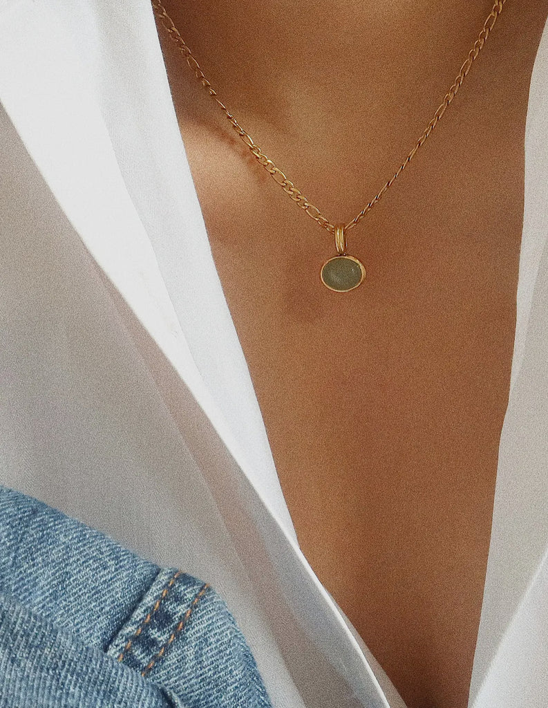 Green stone necklace