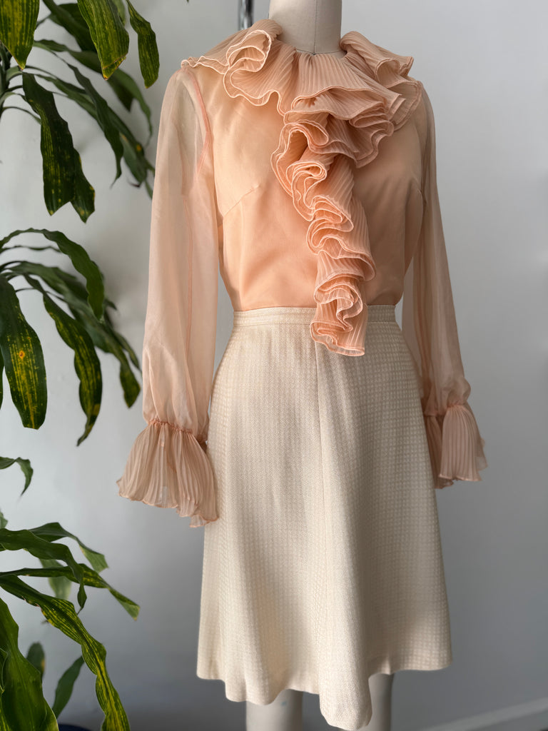 Vintage Lee Mar 1960’s ruffled top