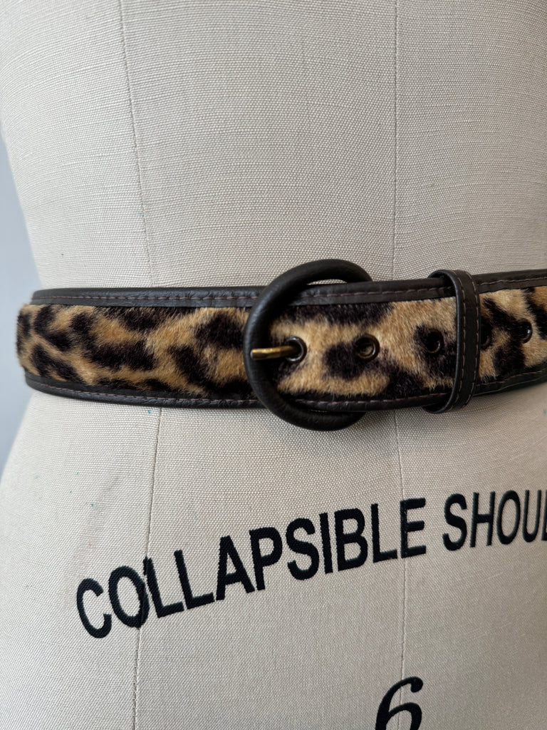 Vintage animal print belt