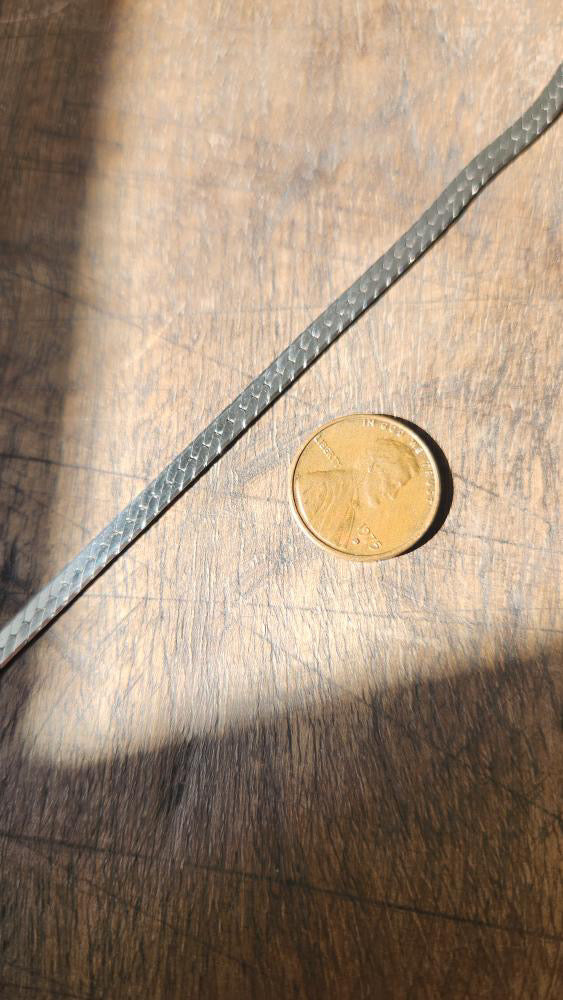 Sterling snake herringbone chain bracelet