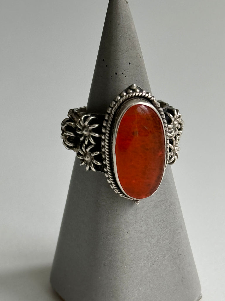 Cobochan Carnelian ring size 8.5