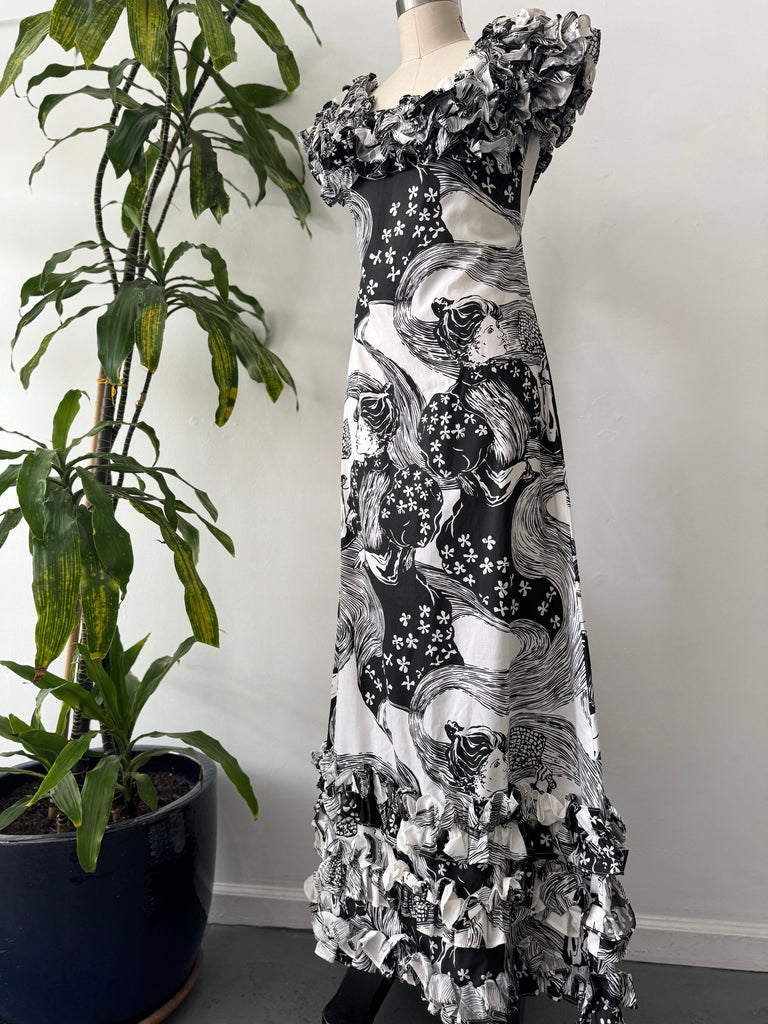 Vintage Allen Akena handmade dress