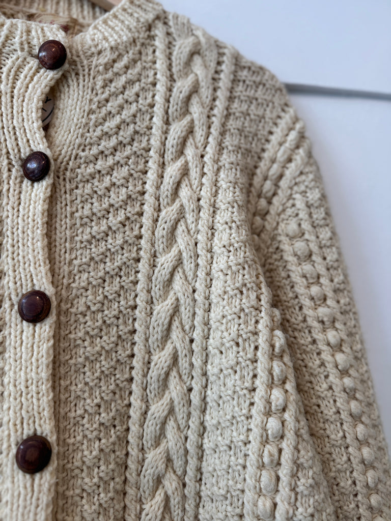 Vintage wool knit cardigan outerwear