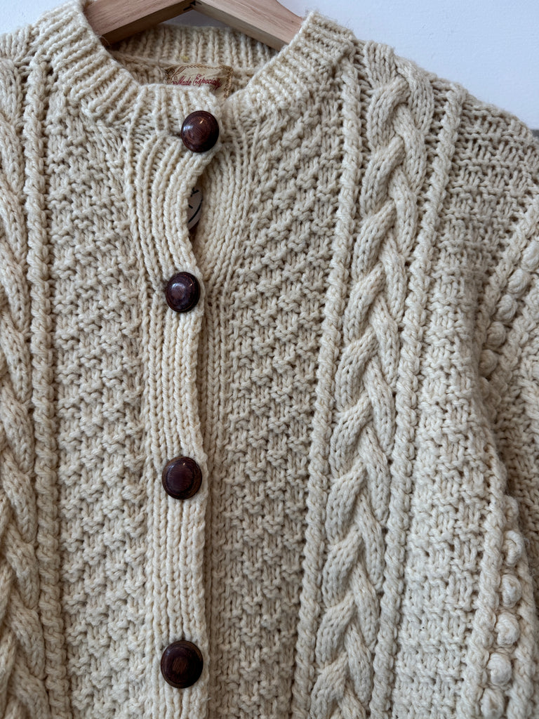 Vintage wool knit cardigan outerwear