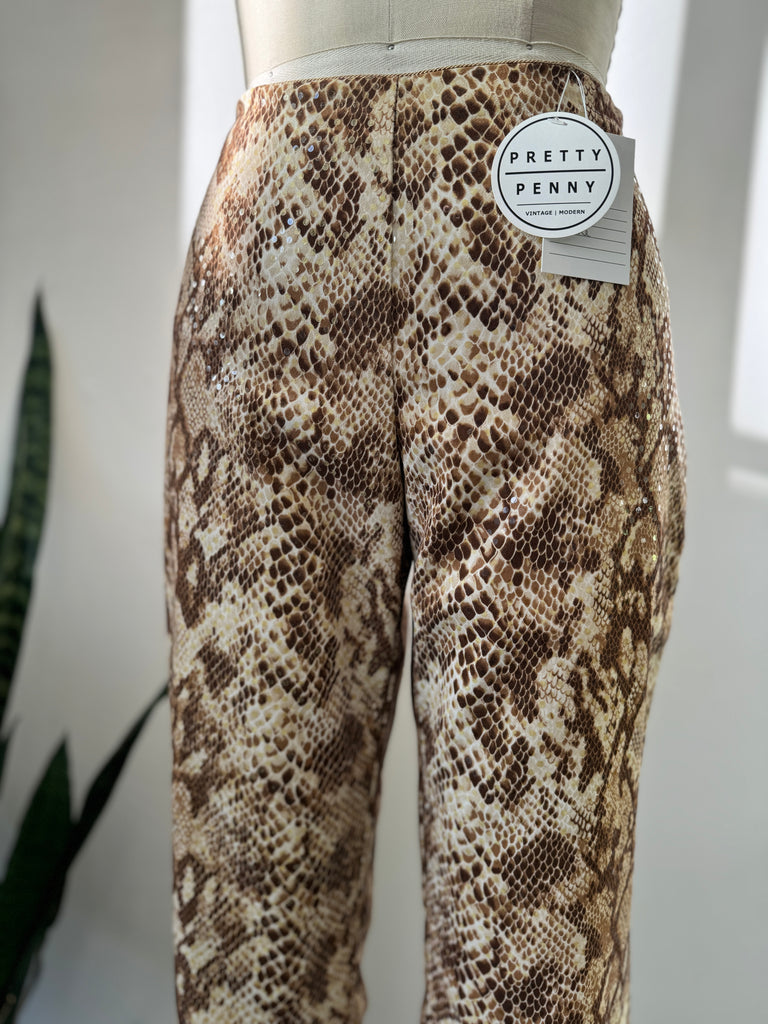 Cache snake skin pants