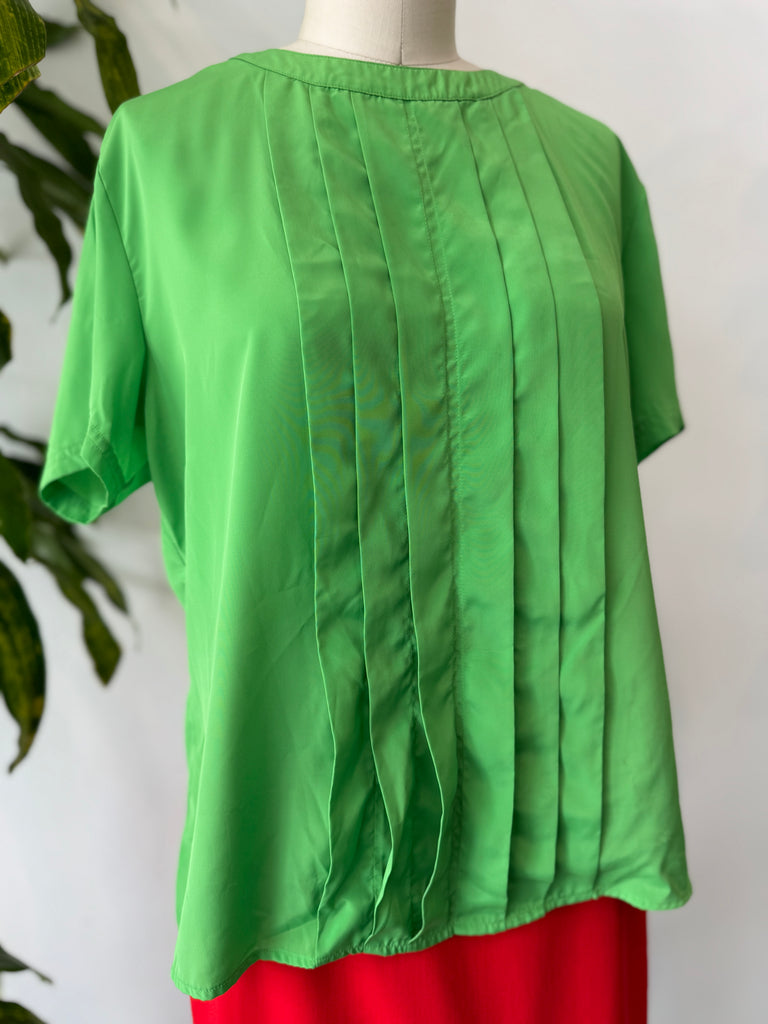 Vintage vibrant green top