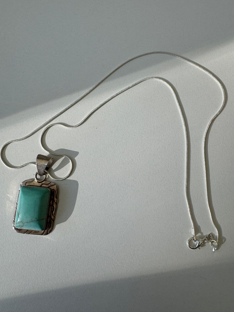 Turquoise and sterling necklace