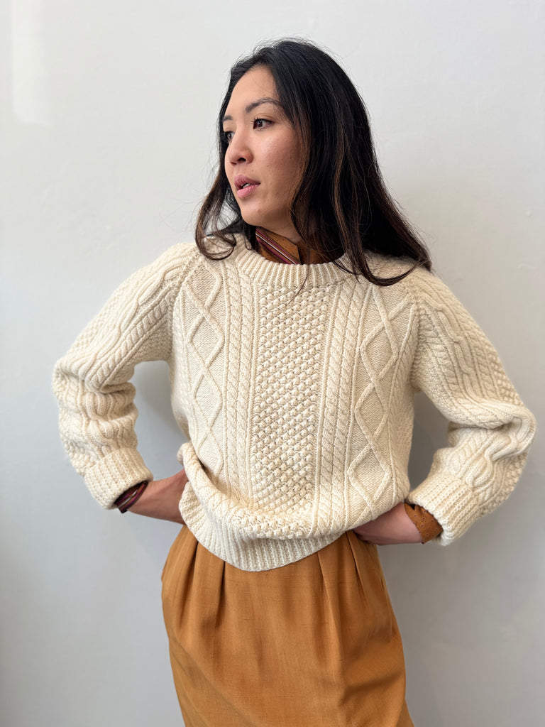 Vintage hand knit wool sweater