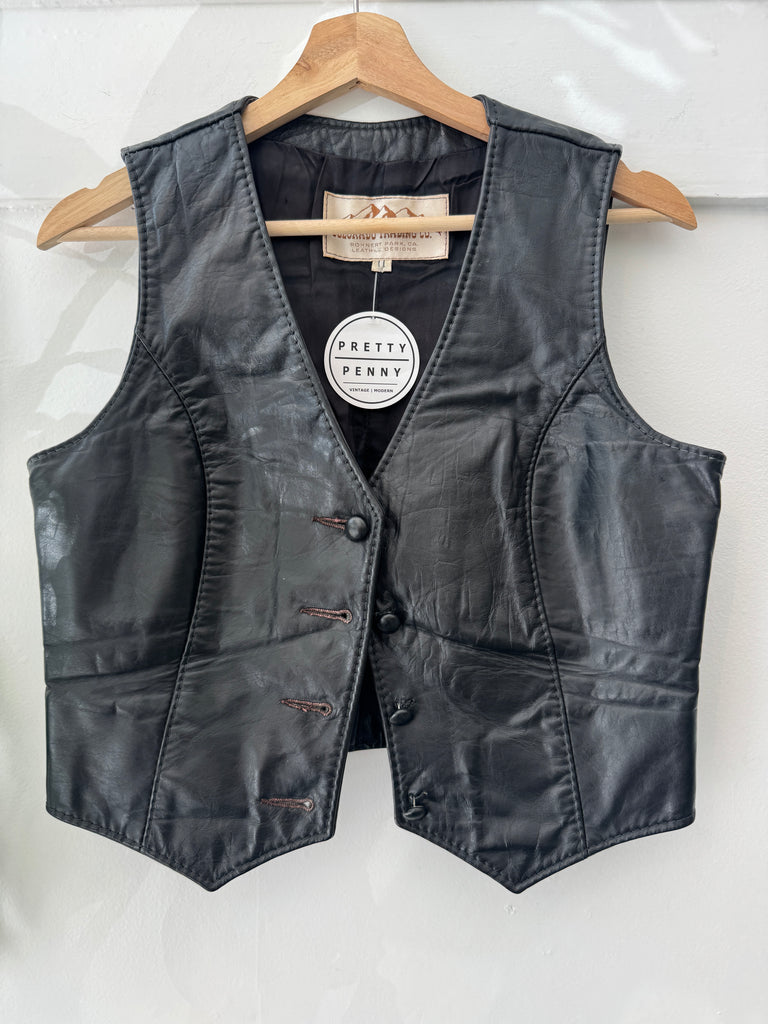 Vintage leather vest