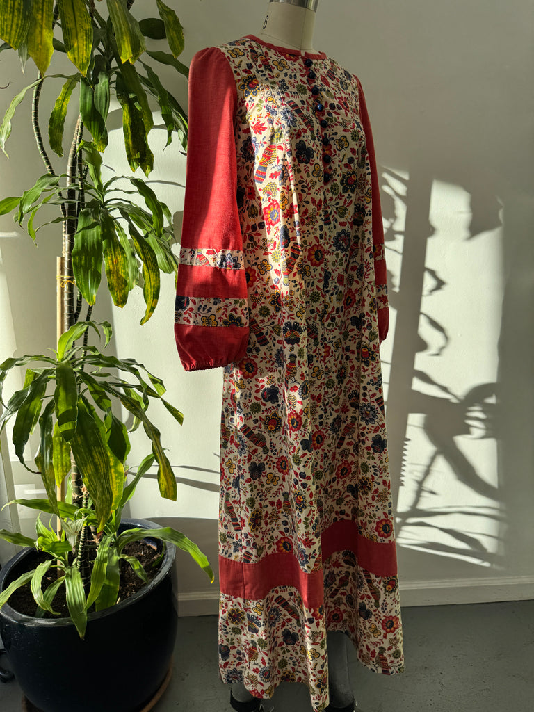 1970’s nature print dress