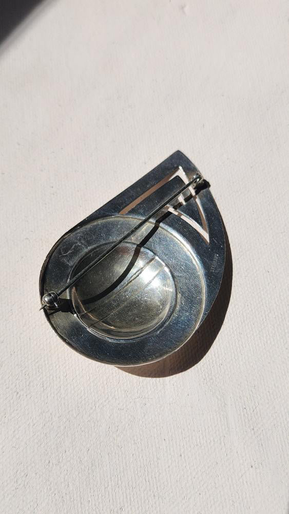 Modernist sterling silver  pin