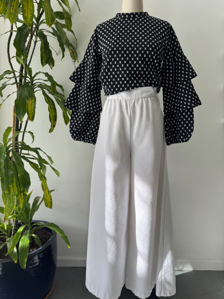 Ruffled sleeve top