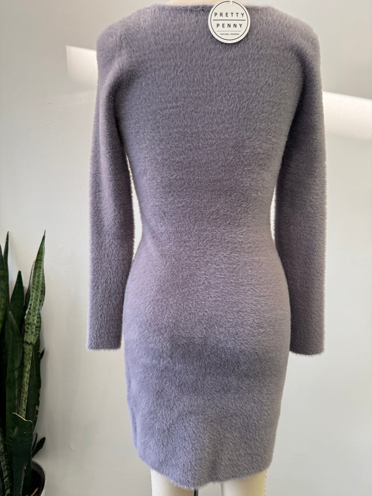 Fuzzy lavender dress