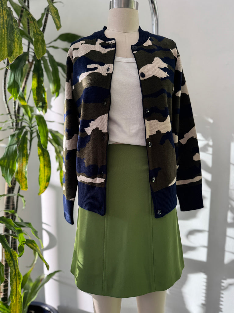 Camo knit cardigan