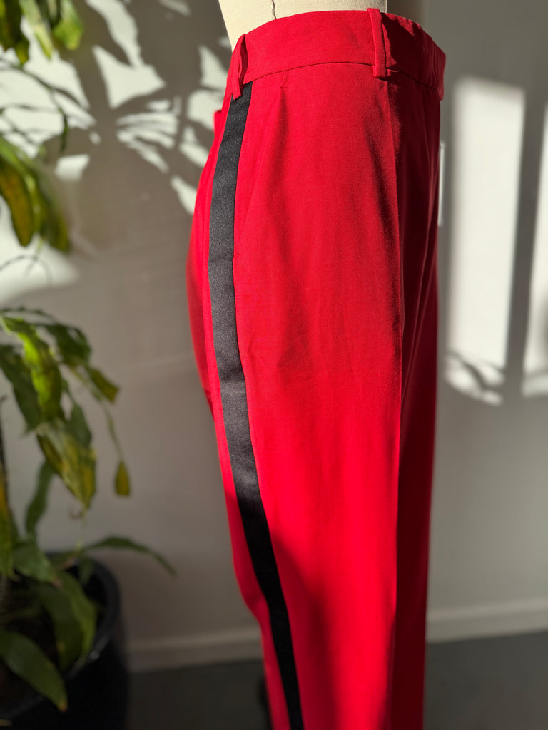 Racil brand side stripe vibrant cherry red pant waist “32”