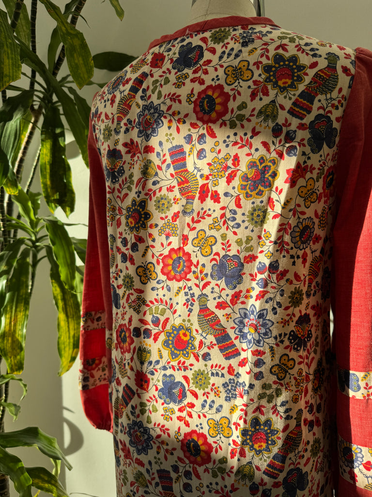 1970’s nature print dress