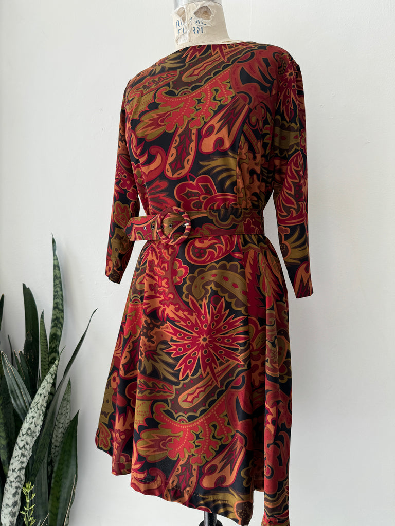 Vintage fall print Dress