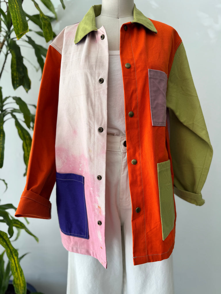Patchwork chore coat