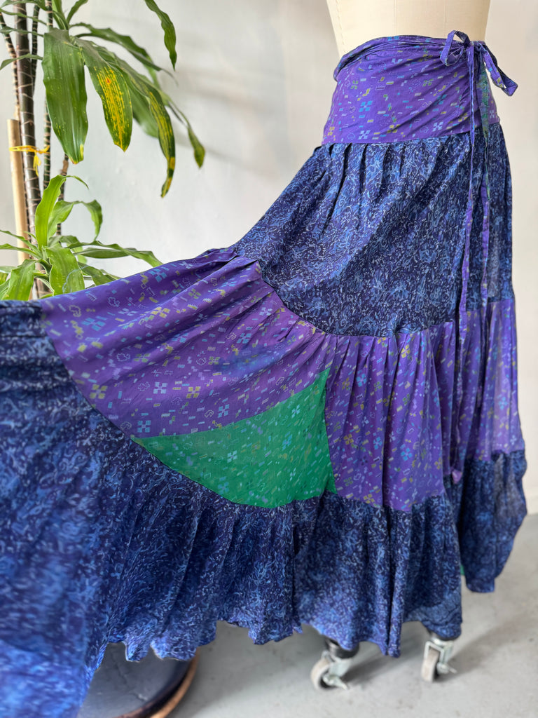 Silk wrap skirt