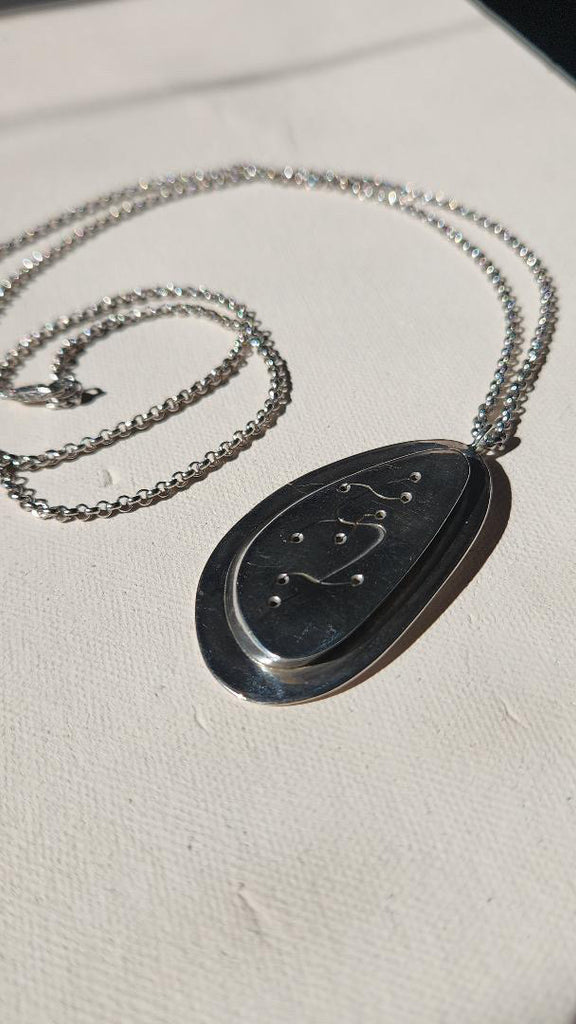 Rare Ted Lowy designer sterling silver necklace