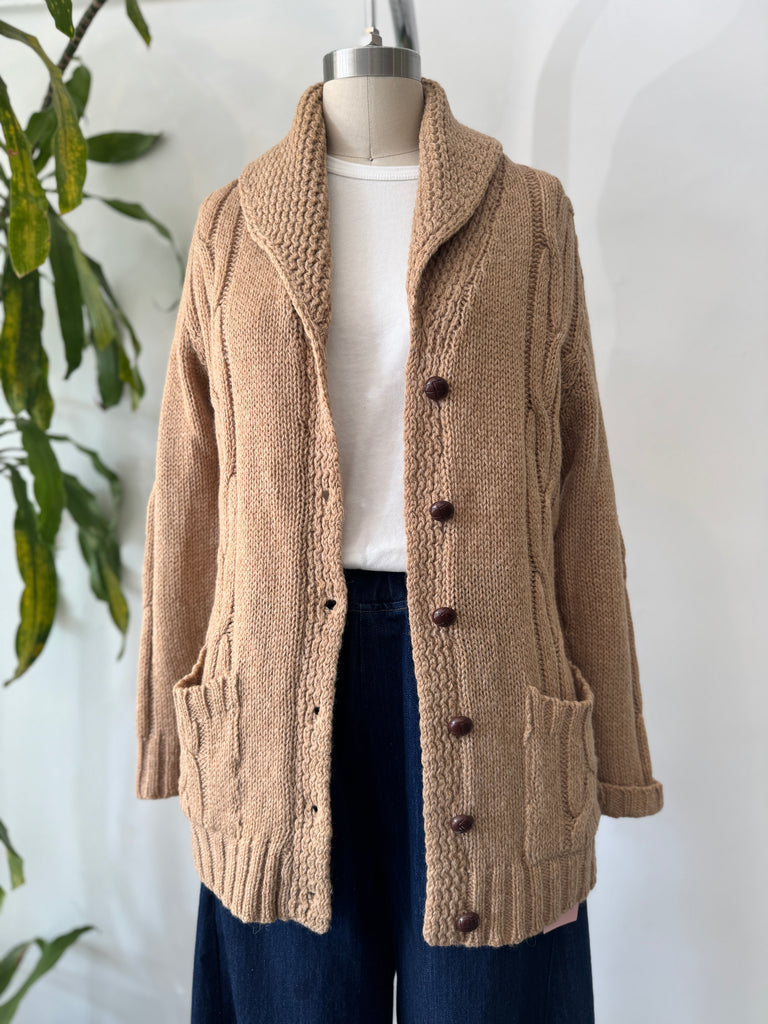 Vintage made in Scotland wool knit button up outerwear