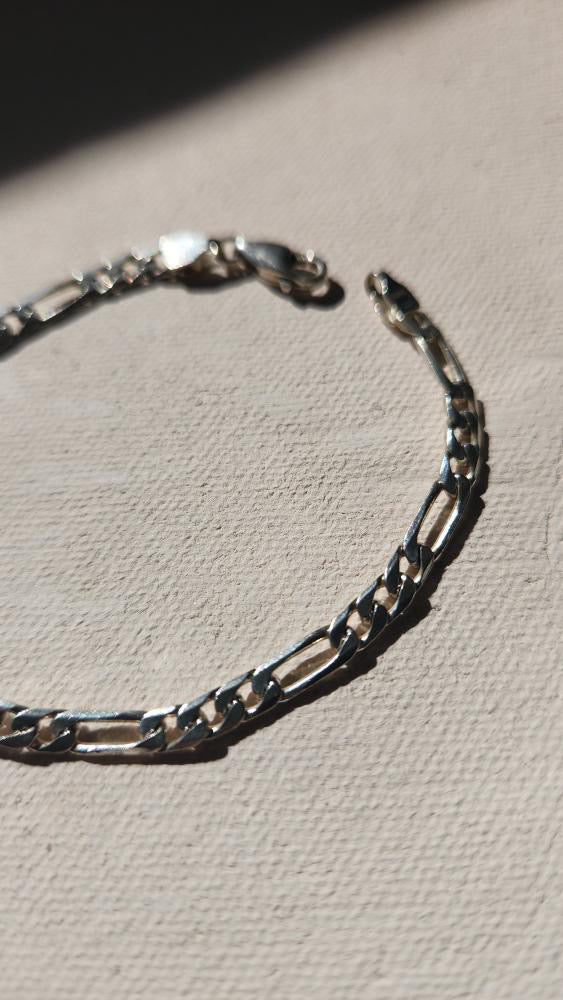 Sterling Silver classic figaro bracelet