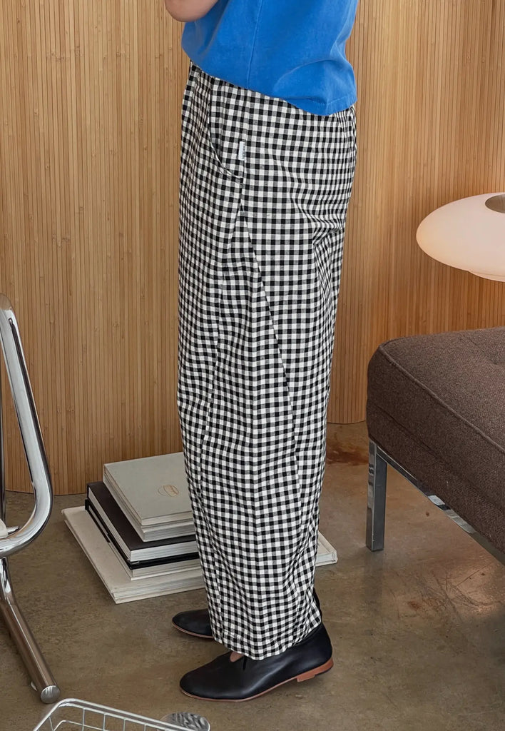 Le Bon Shoppe | gingham arc pants | black and white