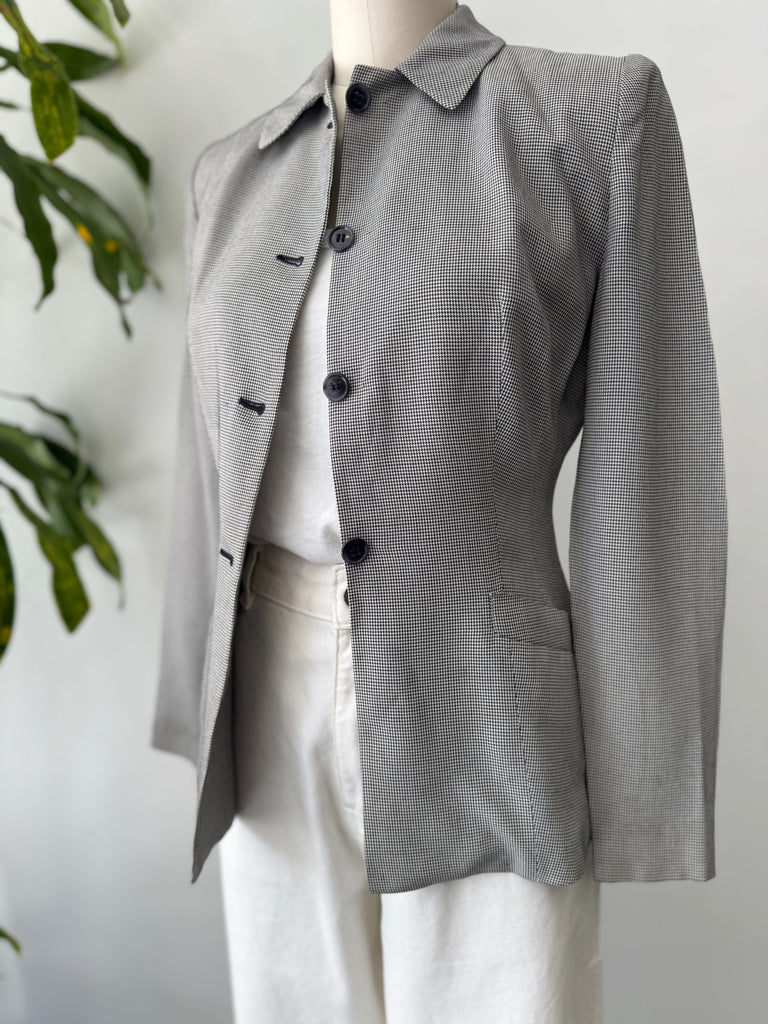 1940’s mini houndstooth print blazer