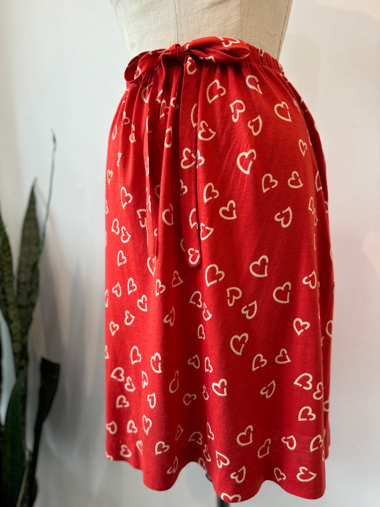 1970’s DVF heart print 2 pc set