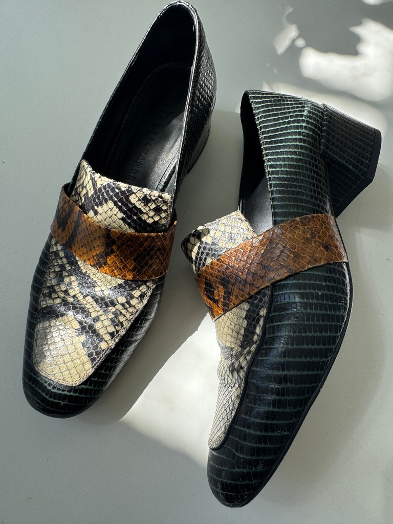 FREDA SALVADOR snake skin shoes 8.5