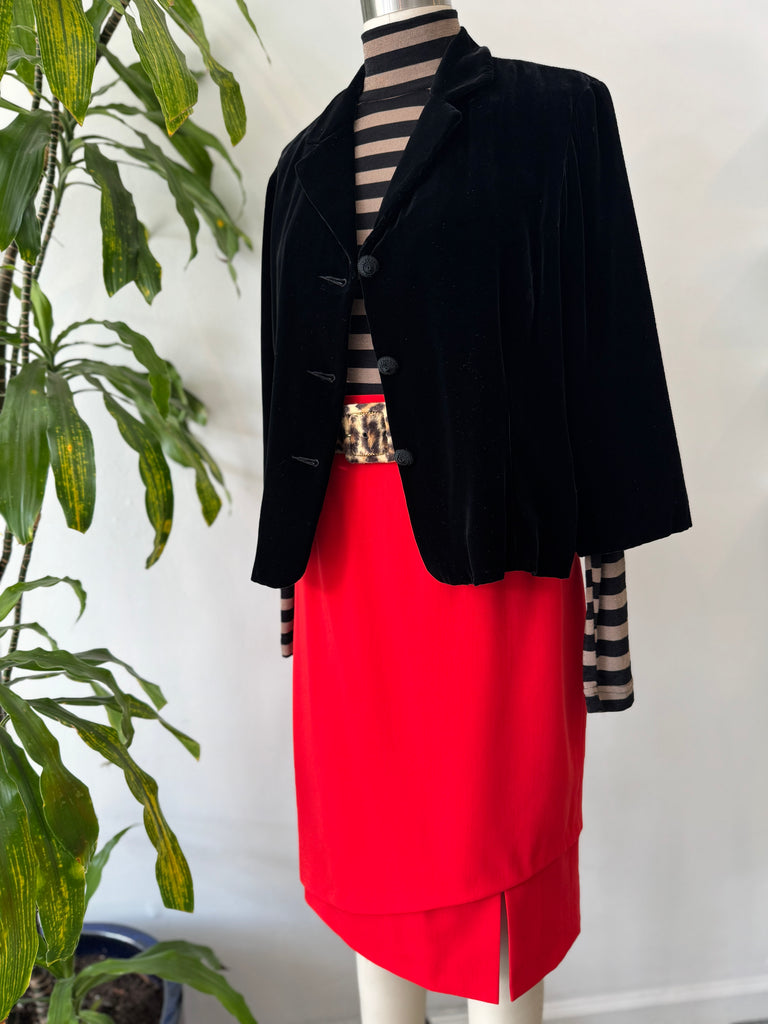 Vintage designer Margaret O’Leary velvet jacket
