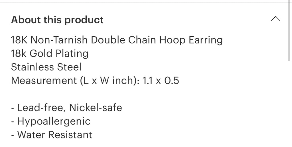 Double chain hoop earrings