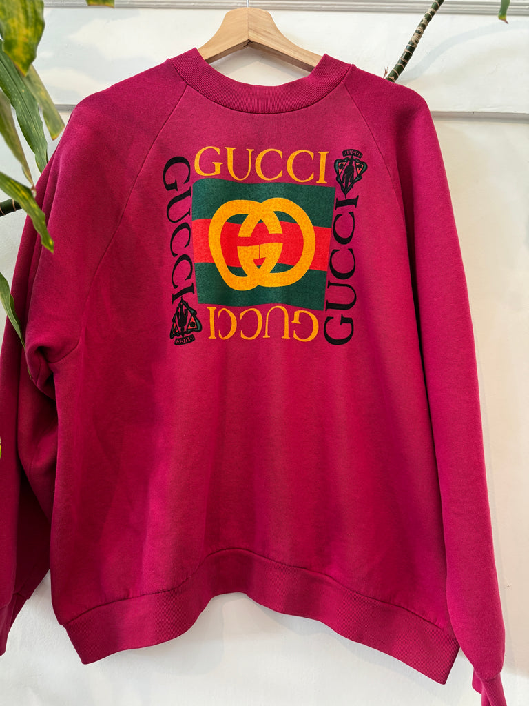 Faux on vintage raglan sweatshirt