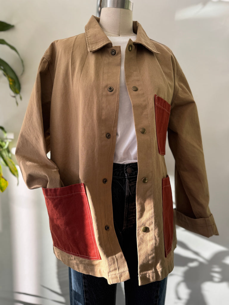 Handmade patchwork chore coat