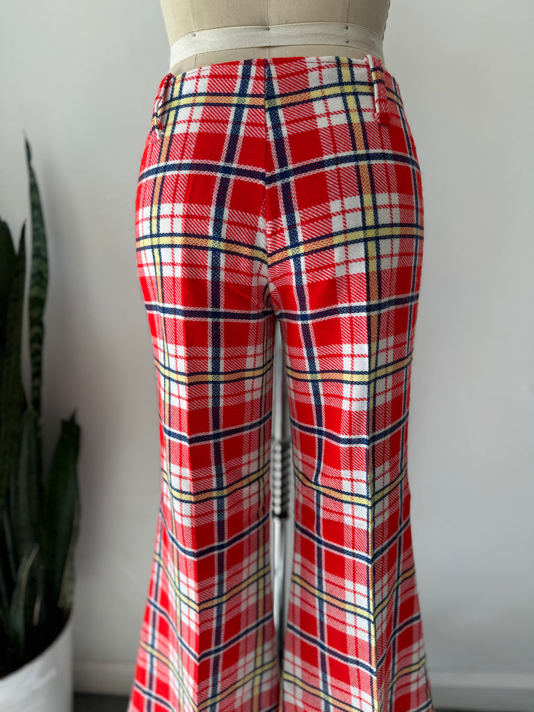 Vintage plaid bell bottoms low waist “32”